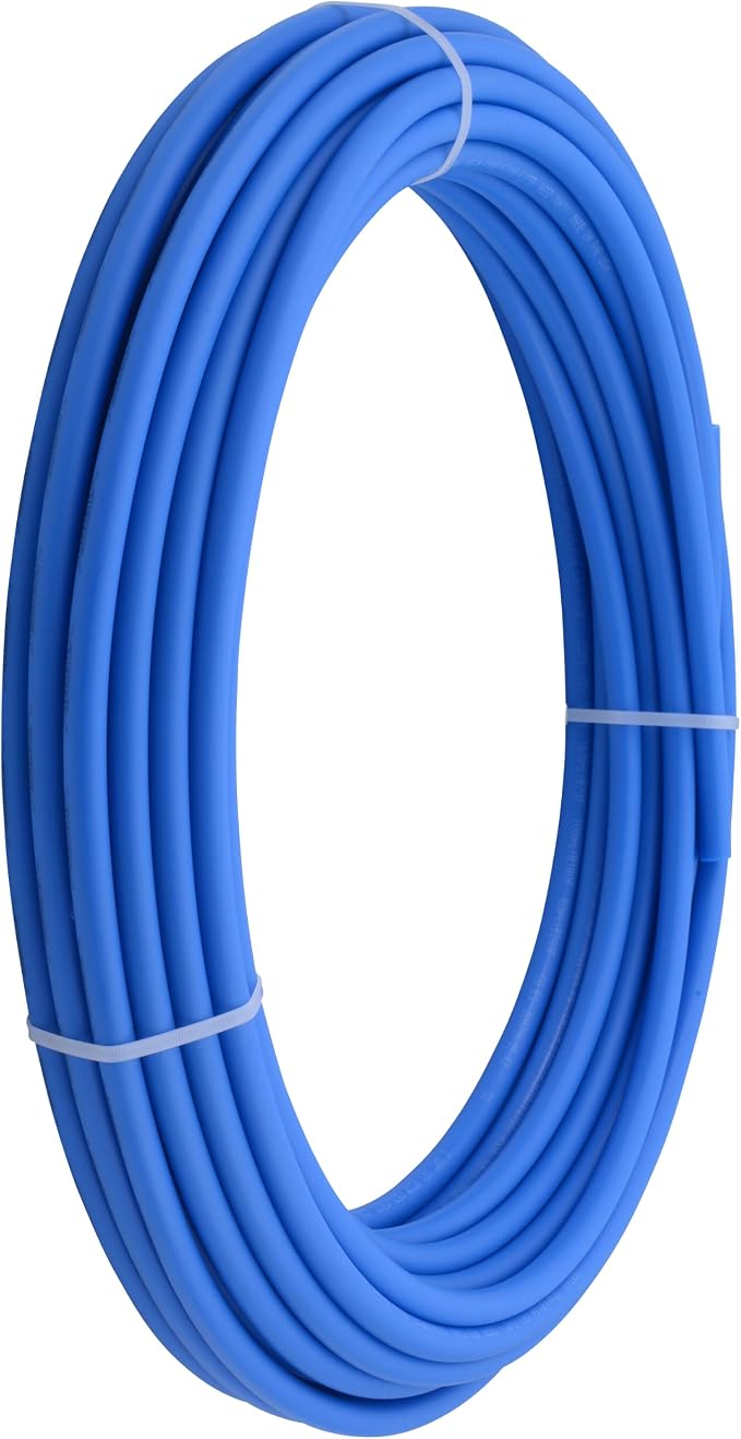 SharkBite 3/8 Inch x 100 Feet Blue PEX-B, PEX Pipe Flexible Water Tubing for Plumbing, U855B100