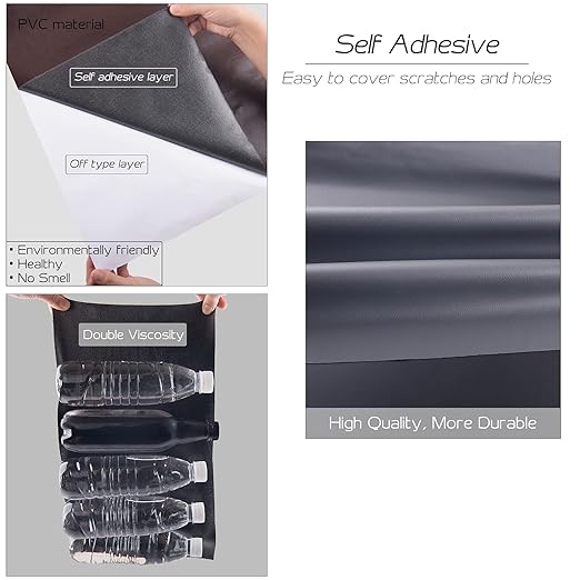 Leather Repair Patch 36X79 inch Large Self-Adhesive Leather Repair Tape, Reupholster Leather Patches for Furniture Couch Chairs Car Seat (Grey, 36x79 inch)