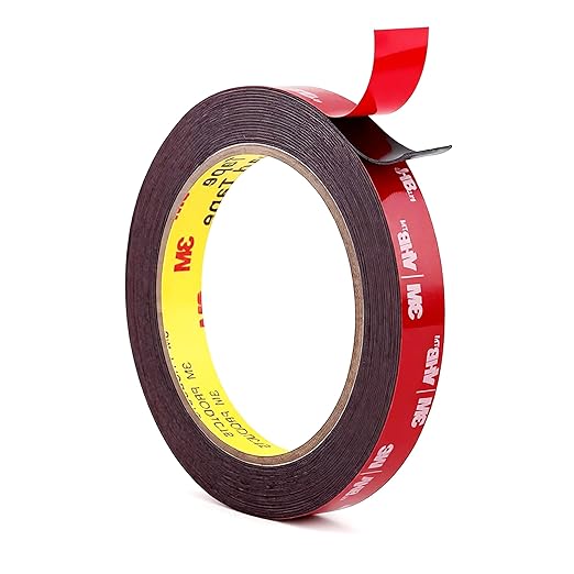 3M Double Sided Acrylic Foam Tape 0.5 Inch Heavy Duty Mounting Tape Waterproof Weather Resistant for Deck Fence Repair Treated Lumber Indoor Outdoor Use