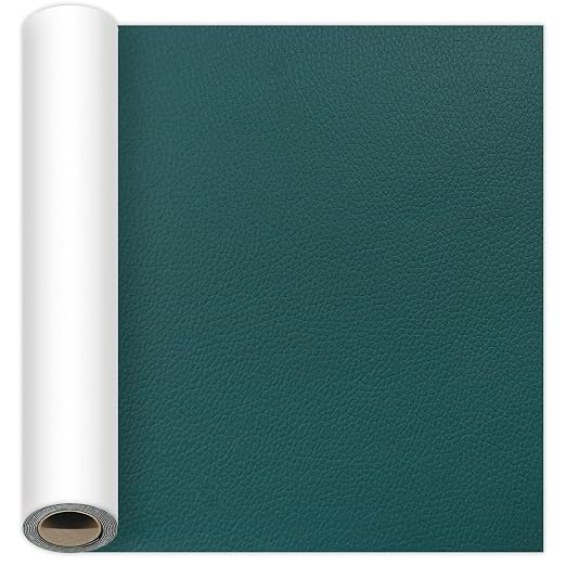 Self-Adhesive Leather Repair Tape Kit, 15.7×47 Inch Deep Green Large Leather Patches for Furniture, Couch Patch Peel and Stick for Sofas, Office Chairs, Car Seats