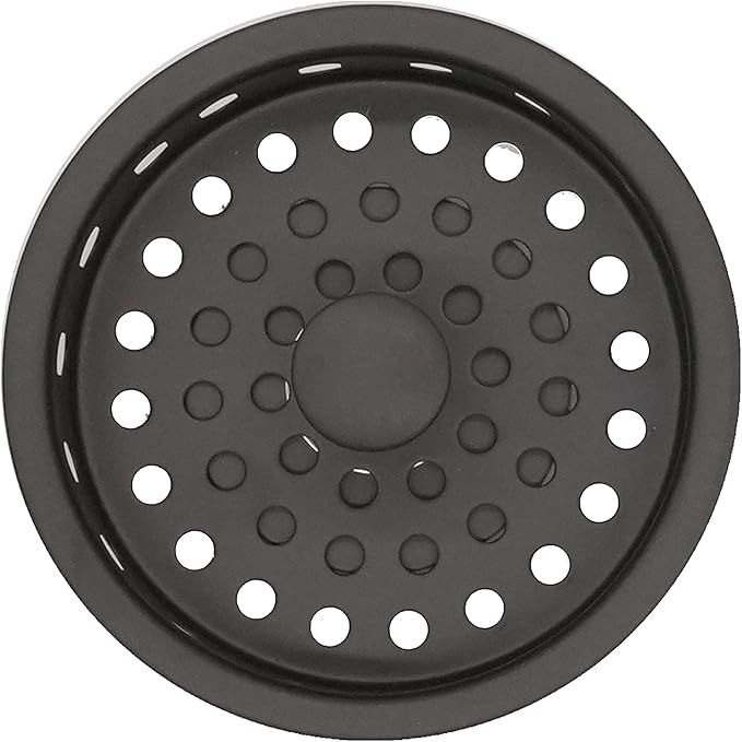 Westbrass CO2165S-62 COMBO PACK 3-1/2" Post Style Large Kitchen Sink Basket Strainer and Waste Disposal Drain Flange with Basket Strainer, Matte Black
