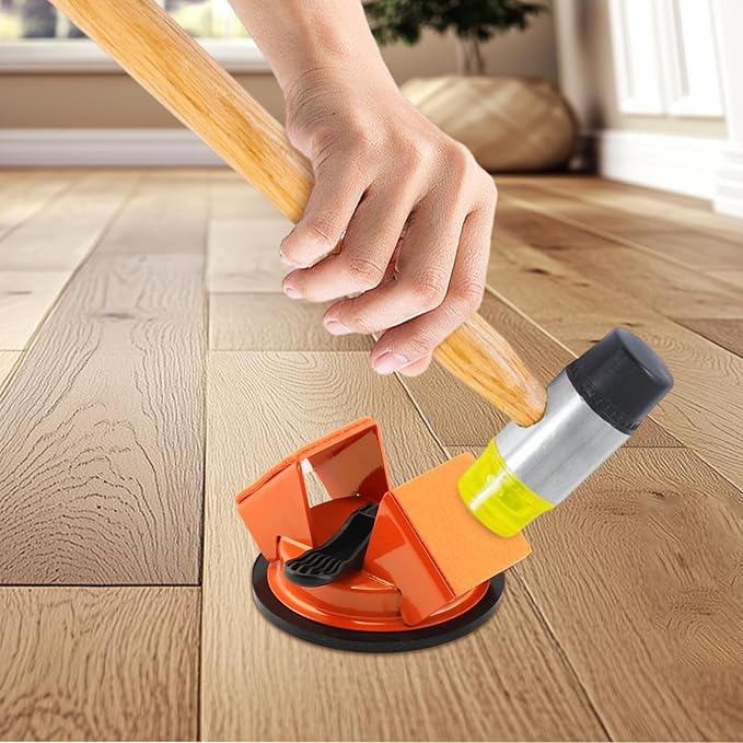 Floor Gap Fixer Tool, Heavy Duty Floor Joint Repair Tool with Enhanced Suction Cup & 10 PCS Sticky Pads for Wood Floor, Laminate, Vinyl Plank, Hardwood