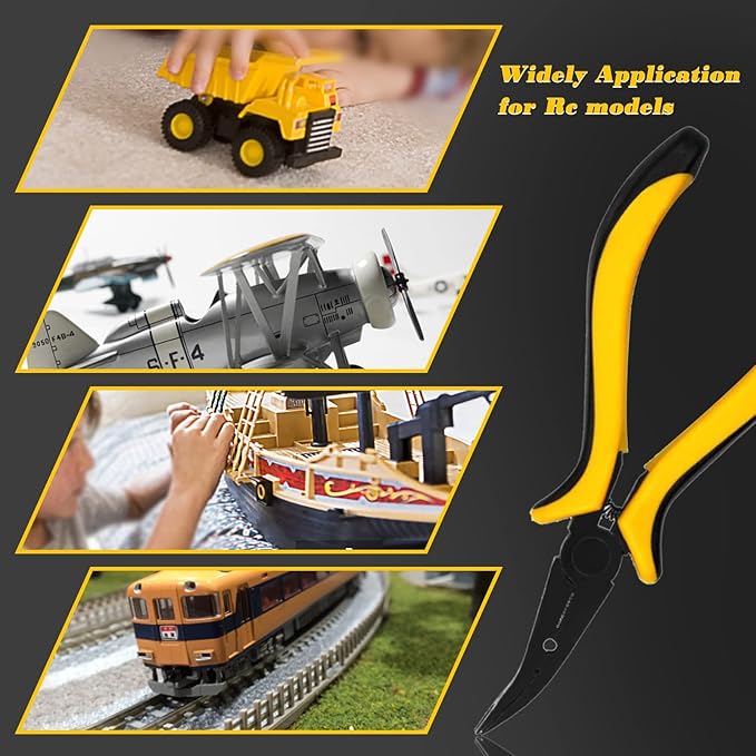 SPEEDWOX Curved Ball Link Pliers RC Helicopters Plane Tool Ball Link Clamp Plier with Curved Tip Bent Head Ball Joint Pliers RC Car Plane Tool R/C Pliers for RC Vehicles Airplane Car Repair Tool