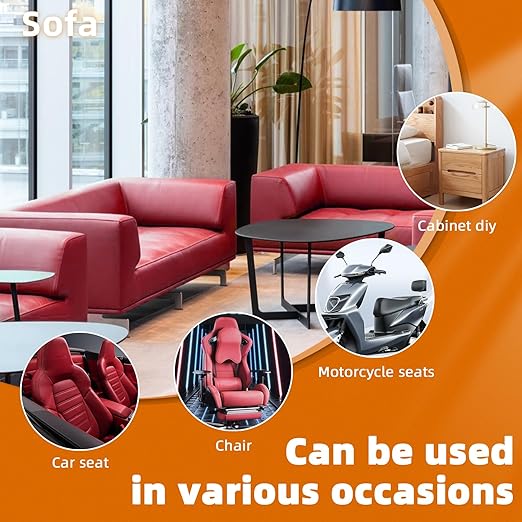 BSZHTECH Leather Repair Tape, Self-Adhesive Leather Repair Patch for Couch Furniture Sofas Car Seats, Advanced PU Vinyl Leather Repair Kit(Wine Red,2Pcs 8.2X11 inch)