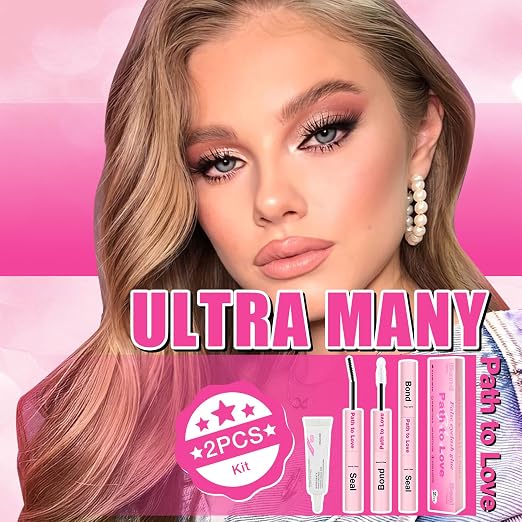 Professional Lash Cluster Glue Kit - 150H Strong Hold Bond & Seal Waterproof Eyelash Glue,Long-Lasting Adhesive for DIY Cluster Lashes,Home Use,Beginners & Pros(Black,2-Pack (5ml+5ml+0.24oz)