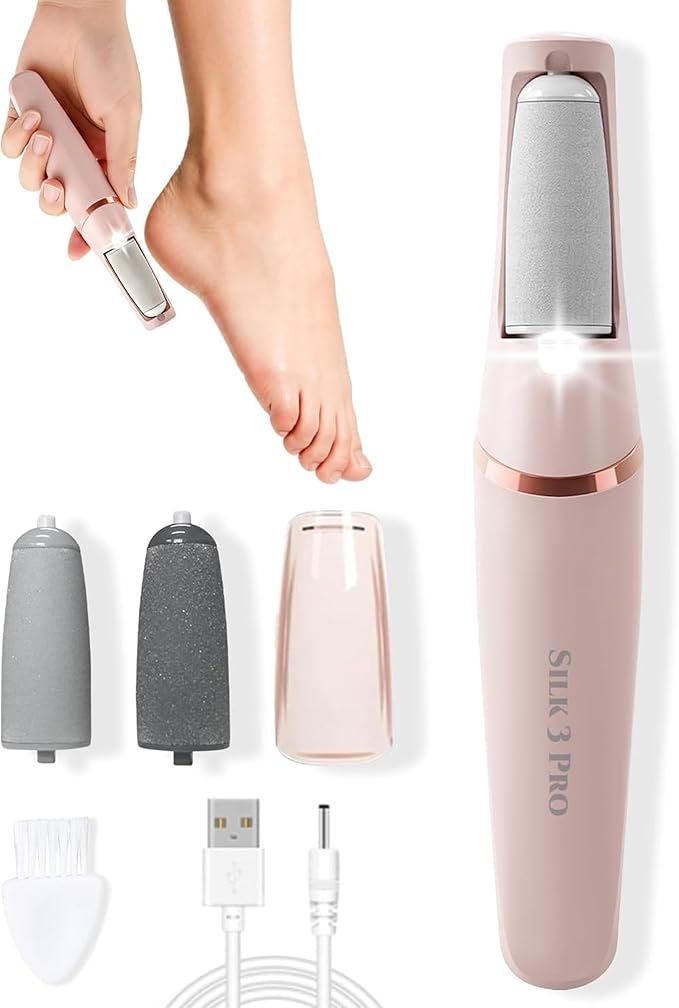 Callus Remover, 2026 Upgraded 3rd Electric Callus Removers for Feet, Foot File Callus Remover Pedicure Tools with 2 Speeds, for Dry/Calluses/Cracked/Hard Skin - Soft Smooth Skin (Pink)