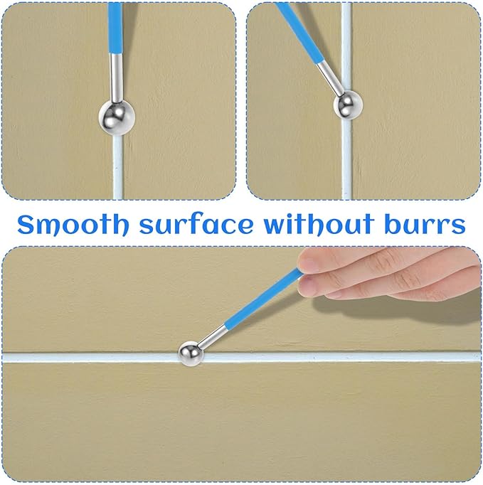 4 Pcs Caulking Ball Tool Kit Tile Floor Ball Ending Tiling Tool Joint Grout Repair Concrete Countertop Caulking Spreader Polymer Clay Tools for Tile Coating Sealant Finishing