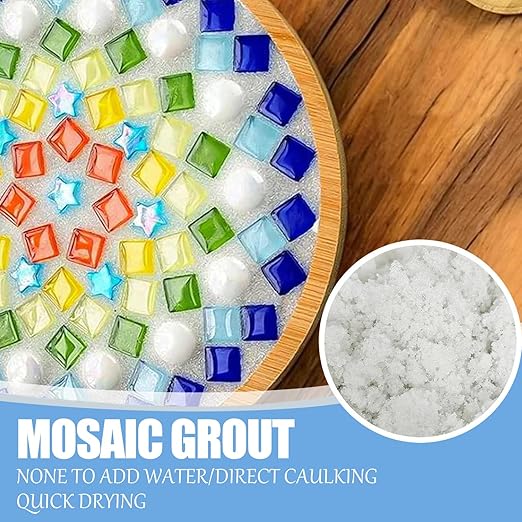Mosaic Crystal Grout, Mosaics Tile Tools, Mosaic Tile Accessories – Essential for Handmade Grouting and Perfect for DIY Craft Projects (Translucent, 6.3oz)