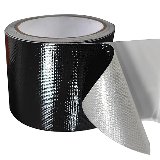 Birllaid Awning Repair Tape for Tarp, Heavy Duty Outdoor Repair Tape for Ripstop, Boat Covers, Tent, Sail Tape, Tear Repair Patch Kit, Waterproof, UVproof, Black