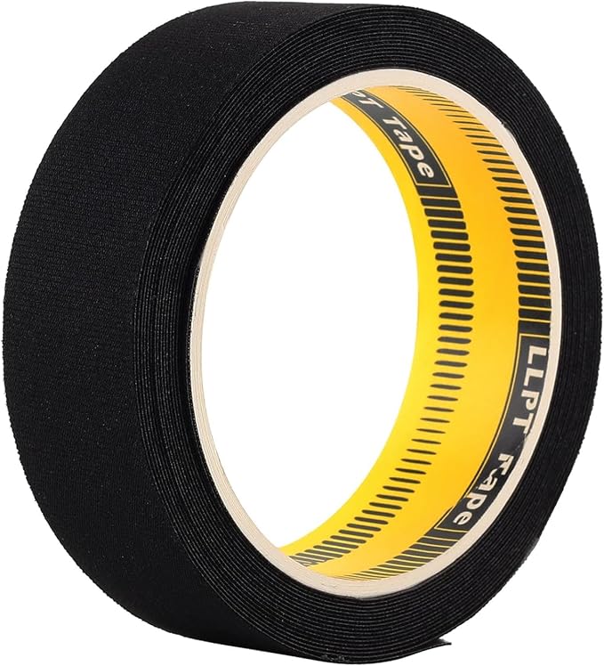 LLPT Wetsuit Repair Tape Iron On 1.2” x 16.5 Ft Seam Sealing Patch Waterproof for Neoprene Wetsuit Drysuit Fishing Suits Industrial Standard Carrier Material Color Black(IR1265)