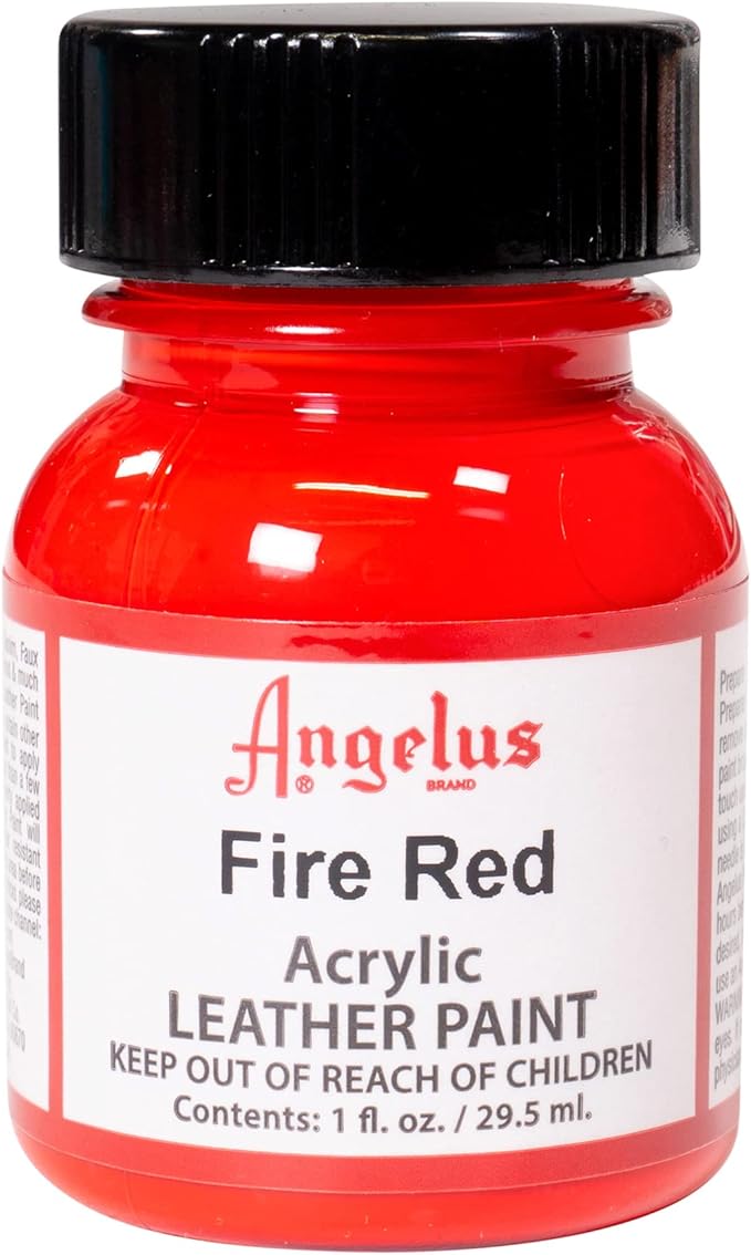 Angelus Acrylic Leather Paint, 1 Fl Oz (Pack of 1), Fire Red