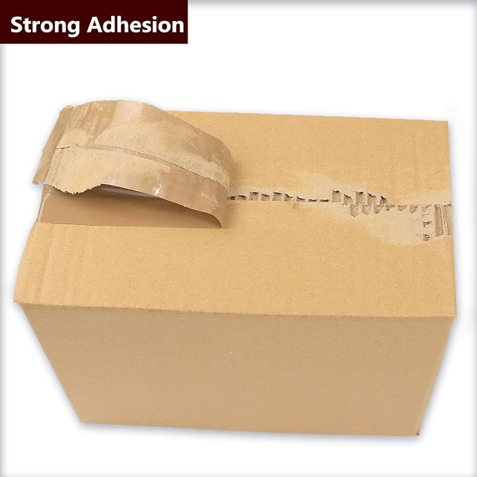 CHUANGSEED 6-Pack Brown Packing Tape with Dispenser-2.7mil x 1.88" x 55Y Heavy Duty Packing Tape for Moving Boxes-Moving Tape Strong Adhesive Packaging Tape