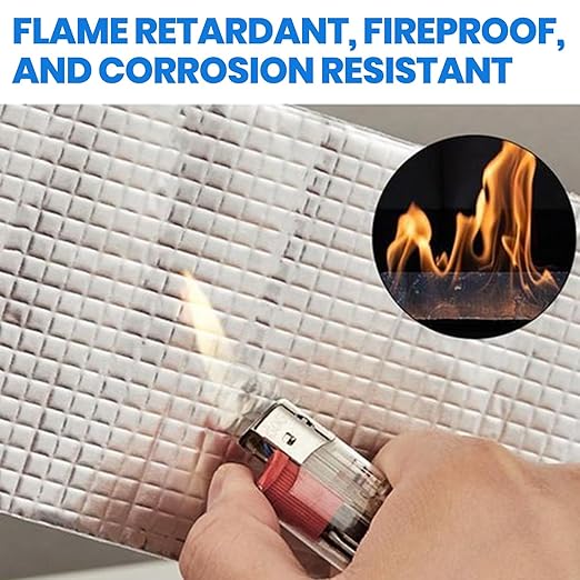 ADHES Butyl Tape Waterproof Tape, 2inch x 16feet Aluminum Foil Tape Butyl Sealant Tape for RV Repair, Window, Boat and Pipe Sealing, Glass & EDPM Rubber Roof Patching(Model:RA100-1,Glue Color:White)