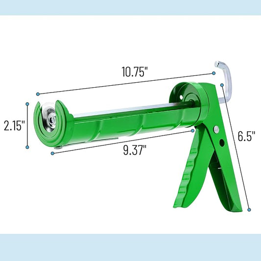 Bates- Caulking Silicone Gun, 10:1 Thrust Ratio, Hand Caulking Guns, No Drip