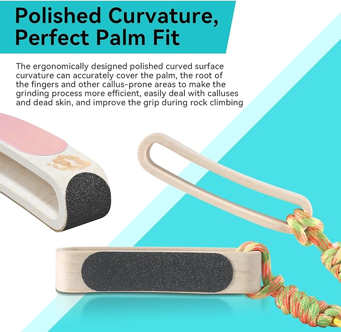 Double Sided Hand&Finger File-Flappers, Rips, Cracks-Strong Smooth Hands - Great for Gym, Rock Climbers