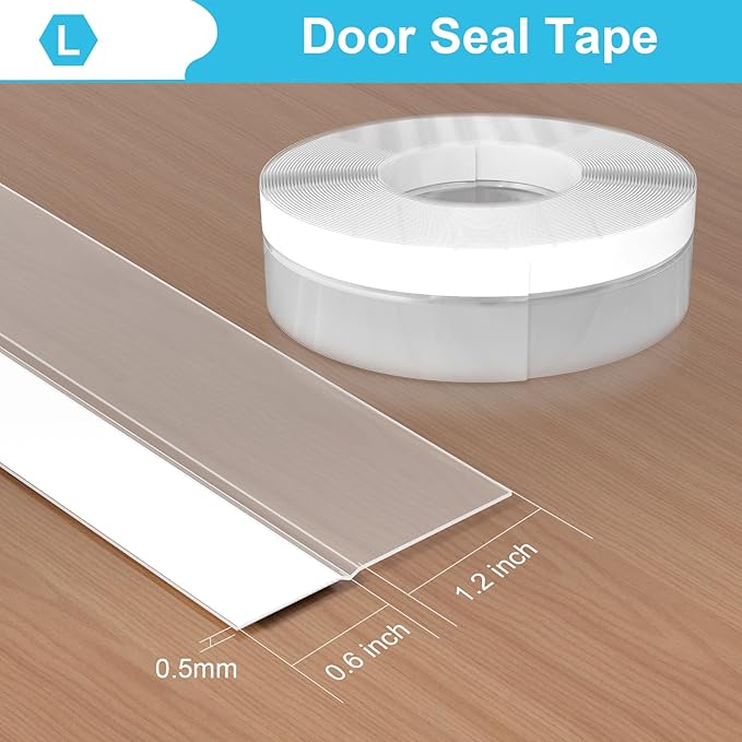 Weather Stripping Door Seal, 40 Feet Gap Seal for Frame and Gaps Draft Stopper,Glass Shower Door Sweep Tape (Width 45mm)