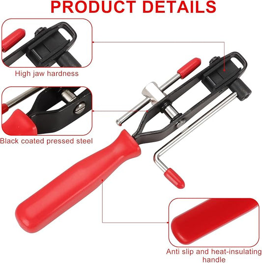Auto/ATV CV Joint Banding Boot Axle Clamp Pliers with 36PCS Stainless Steel 4" 8" 14" CV Joint Boot Band Clamps for Most Cars