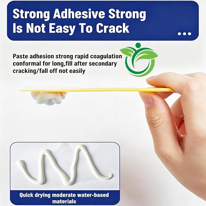 Drywall Repair Kit, 2PCS Wall Repair Paste Tube, Quick Drying & Efficient Wall Repair Paste, Multi-Functional White Wall Mending Agent Repair Kit for DIY Fix, Holes & Cracks