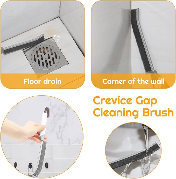 SUOXU Cleaning Brush Grout Scrub Brush,Home Kitchen Bathroom Window Gap Cleaning Tools,4 pcs Hard Bristle Scrubbing Brush,Kitchen Bathroom Tile Toilet Home Essentials Cleaner Household Use