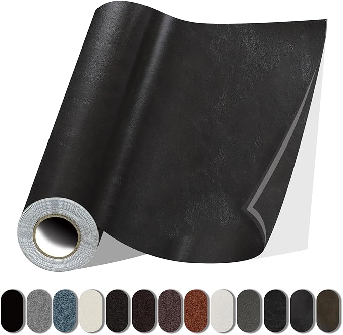 Leather Repair Patch, Self Adhesive Leather Repair, Large Leather Repair Tape for Couches, Furniture, Car Seats, Cabinets, Wall, Handbags（17X79 Inch, Coffee）