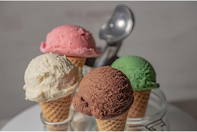 HIC Kitchen Anti-Freeze Ice Cream Scoop, Non Toxic Self Defrosting Handle, Easy Release For Ice Cream Gelato Sorbet Frozen Yogurt