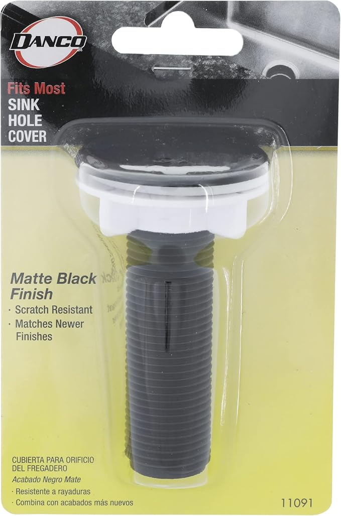Danco 11091 Sink Hole Cover, Matte Black