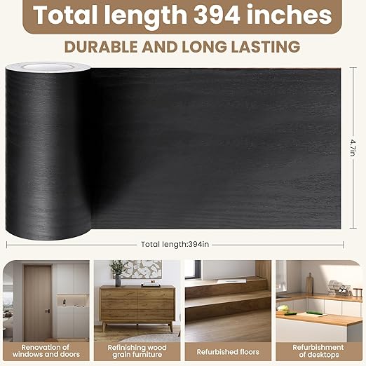 Wood Grain Repair Tape, 4.9 inch X 32ft Self Adhesive Grain Repair Patch for Tables, Chairs, Baseboards, Doors, Windows, Floors, Handicraft DIY.