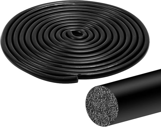 20FT Backer Rod 1/2 inch, Black Rubber Caulk Saver, Concrete Expansion Joint Filler, Weather Strip Seal for Gaps and Joints