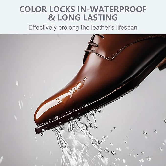 Leather Recoloring Balm & Color Restorer | Dark Brown Leather Dye, Paint & Repair Kit for Furniture, Couches, Car Seats, Shoes | Restore Faded & Scratched Surfaces