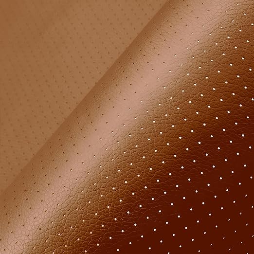 Leather Repair Patch, Breathable Perforated Self Adhesive Repair Patch, Furniture Couch Car Seats Office Chairs Sofa Repair Refurbished Faux Leather Patch (Chestnut Brown,15.7x23.6 inch)