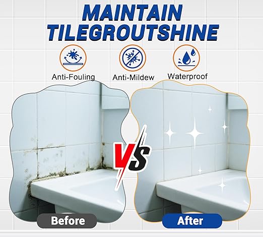 Grout Sealer 7oz/200g, Waterproof Penetrating Sealant with Squeeze Tip, Professional Stain Repellent, Clear Tile Sealer for Ceramic Marble Granite Stone, Indoor Outdoor Shower Bathroom Floors
