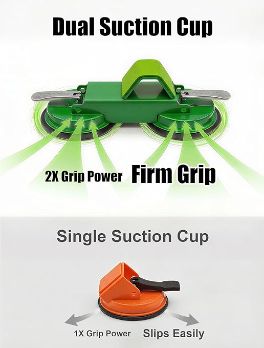 PlayMoon Floor Gap Fixer Tool, Heavy Duty Dual Suction Cup Floor Gap Repair Tool with Metal Levers for Laminate Flooring Engineered Hardwood and Vinyl Plank