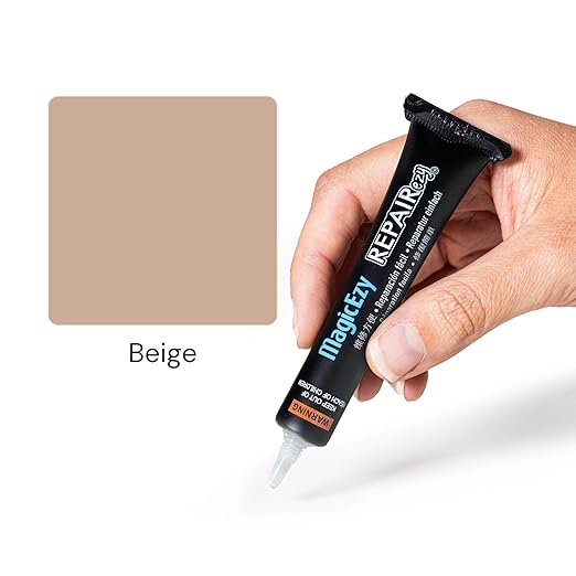 MagicEzy Tile RepairEzy (Beige) - Porcelain Repair Kit - Strong Chip Repair Filler for Tile, Sink Repair, Vase, Dinnerware