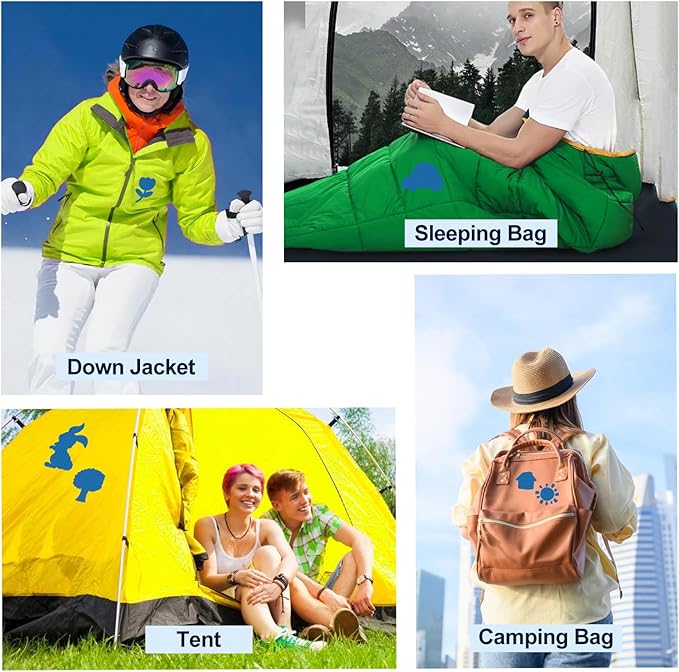 Self-Adhesive Nylon Patches Tent Repair Kit – Outdoor Gear Tenacious Repair Tape, Waterproof Fabric Patches for Clothes, Tent, Down Jacket, Backpack (45pcs, Sky Blue