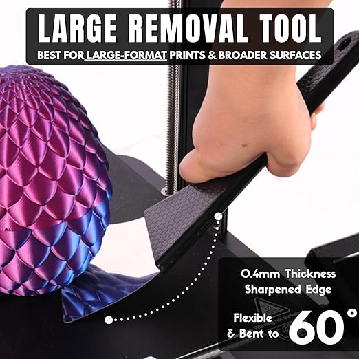 High-Quality 3D Printer Tool Removal Scraper Kit, 3 Types of Sharpened Blades and Sizes, 3D Printer Scrapers for Fast Separation Large Medium Small Models, Great 3D Printer Accessories Gifts