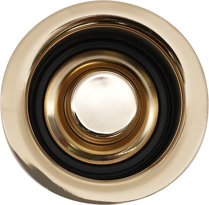 Westbrass D2089-01 4-1/4" Kitchen Sink Waste Disposal Drain Flange and Stopper, Polished Brass