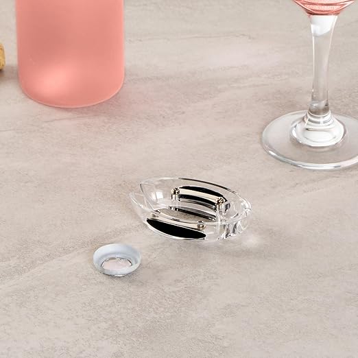 Restaurantware Wine Bottle Foil Cutter 1 Piece 1.9 x 0.7 Inches Ergonomic Wine Foil Remover Portable Opener Tool Durable Plastic Clear Razor-Sharp Accessory for Easy Removal