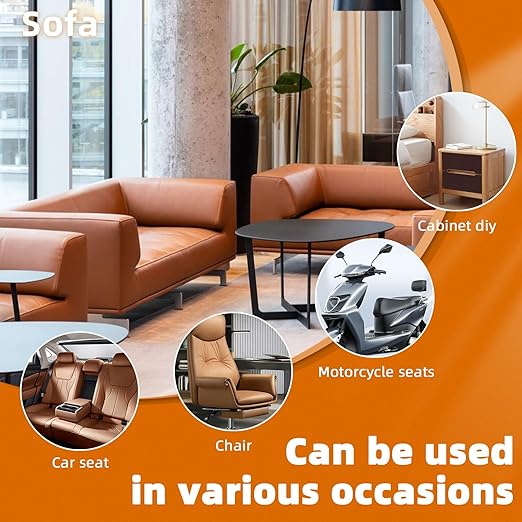 BSZHTECH Leather Repair Tape Self-Adhesive Leather Repair Patch for Couch Furniture Sofas Car Seats Advanced PU Vinyl Leather Repair Kit(Coffee,2Pcs 8.2X11 inch)