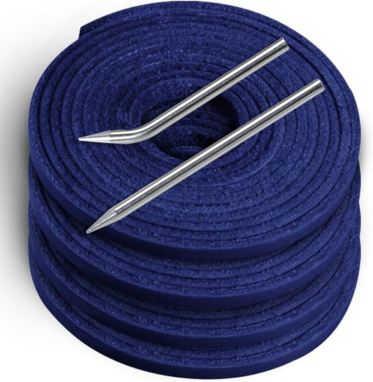 Softball Baseball Glove Lace, Mitt Lace Repair Kit Includes 2 Leather Laces and Lacing Needle for Catcher's Glove
