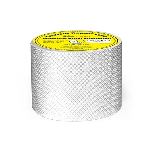 Super Waterproof Butyl Tape 4 Inch, 4" x 16ft Super Sticky Aluminum Foil Tape Leakproof Sealant Tape for Metal Roofing, RV Roof Repair, Gutter Leak, Boat, Pipe, Window & Glass Sealing