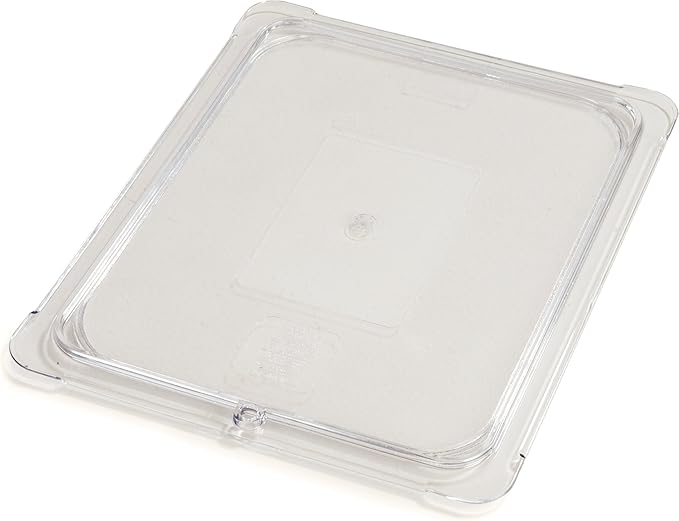 Carlisle FoodService Products StorPlus Flat Lid, Cover for Half Size Food Pans, 12.75" x 10.375", 1 Count, Clear