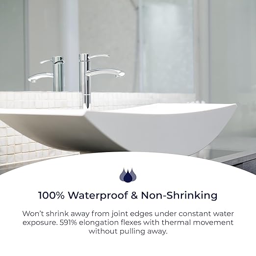 Bond It Bath & Tile Silicone, Premium Long Term Acetoxy Sealant, Waterproof Flexible Sanitary Silicone - Bathrooms, Kitchens, Showers, Tubs, Sinks, Countertops, Backsplashes, 10 oz, White