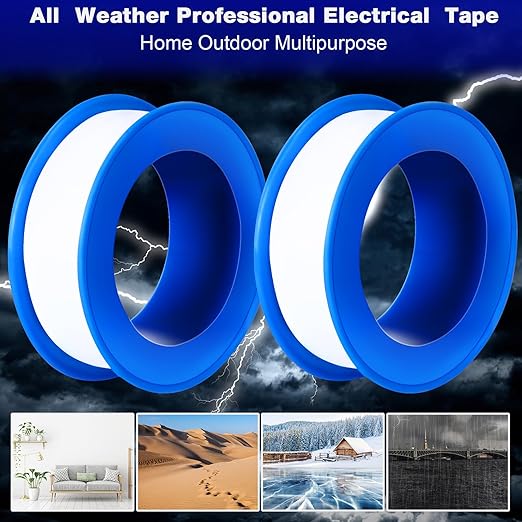 Pushglossy 100 Rolls PTFE Tape 1/2 x 520 Inches Plumbers Waterproof Sealant Plumbing Tape for Shower Head Repairing Water Pipe Sealing (White)
