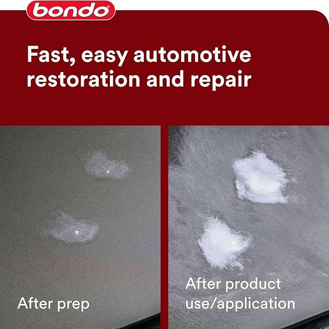 3M Bondo Glazing and Spot Putty 4 Pack (4 x 4.5 oz Tubes = 18 oz Total) Nitrocellulose red auto Body Glazing Putty for pinhole, Scratch and Small dent Repair on Metal, Fiberglass and Wood