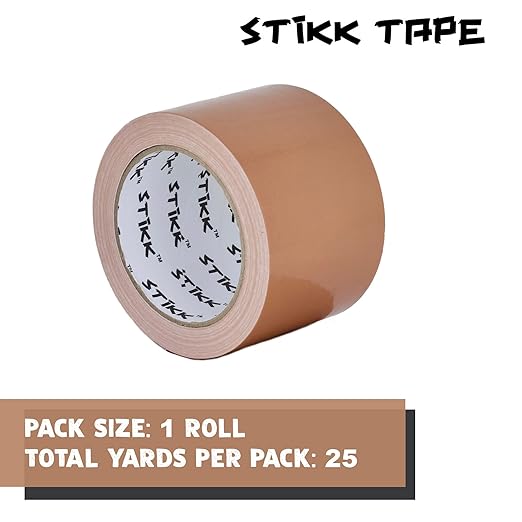 STIKK Duct Tape - Tan Duck Tape - 3 inch x 25 Yards - Heavy Duty Tape for Repairs, Household Projects - for Commercial HVAC and Construction - Effective Heavy Duty Waterproof Duct Tape