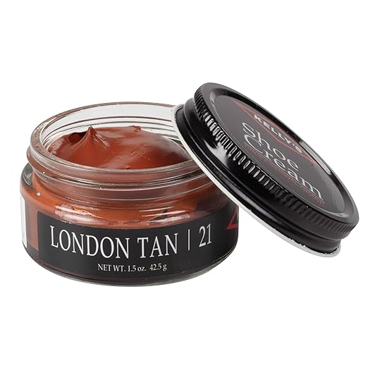 Kelly's London Tan Shoe Polish 1.5 oz - Professional Leather Shoe Cream
