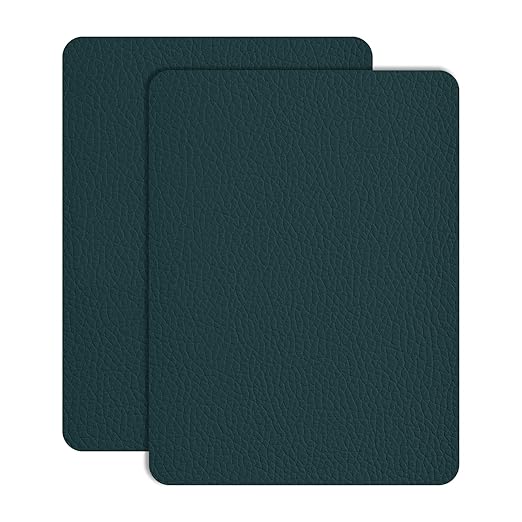 Leather Repair Patch Tape 8×12 inch 2 pcs Furniture Leather Strong Self Adhesive Tape for Sofas Couch Car Seats Cabinets Bags Anti Scratch Patches First Aid Patch Fixing Leather Dark Green