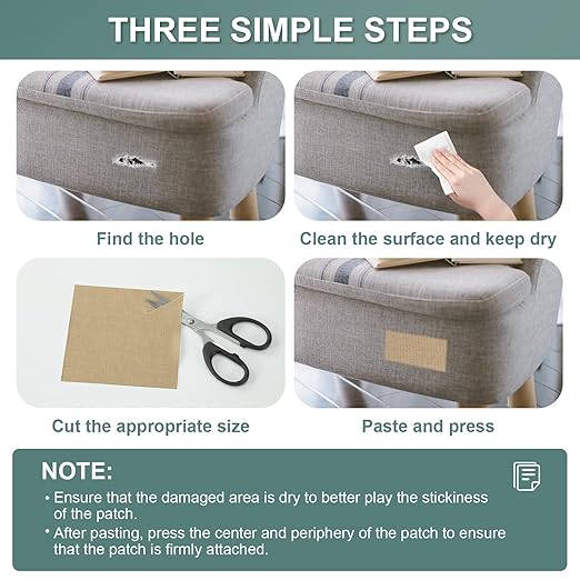 Linen Canvas Repair Tape, 4×63 Inches Green Waterproof Self-Adhesive Patch for Outdoor Gear, Durable Fabric Tape for Boat Covers, Tents, Couch, Sofas, Sun Shades, Awnings, and Lounge Chairs