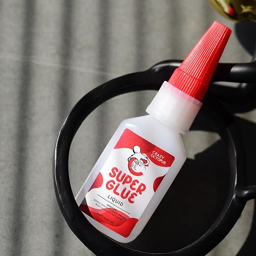Super Glue, 20g Quick-Dry Strong Adhesive for Plastic, Metal, Wood, Leather, Shoe, Rubber, Glass, Fast Bonding Multi-Purpose Clear Glue for Home Repairs, DIY Crafts