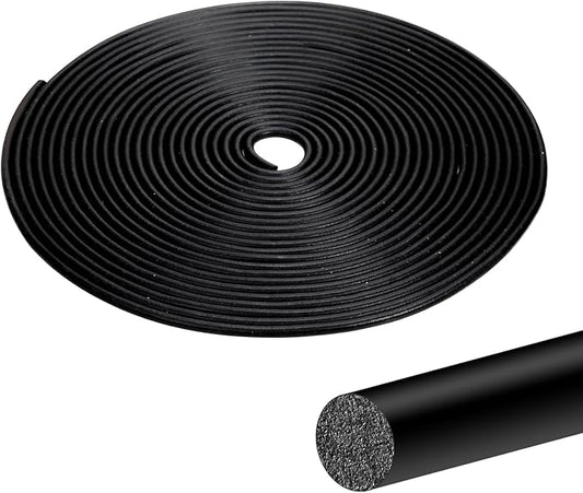 100FT Backer Rod 1/4 inch, Black Rubber Caulk Saver, Concrete Expansion Joint Filler, Weather Strip Seal for Gaps and Joints